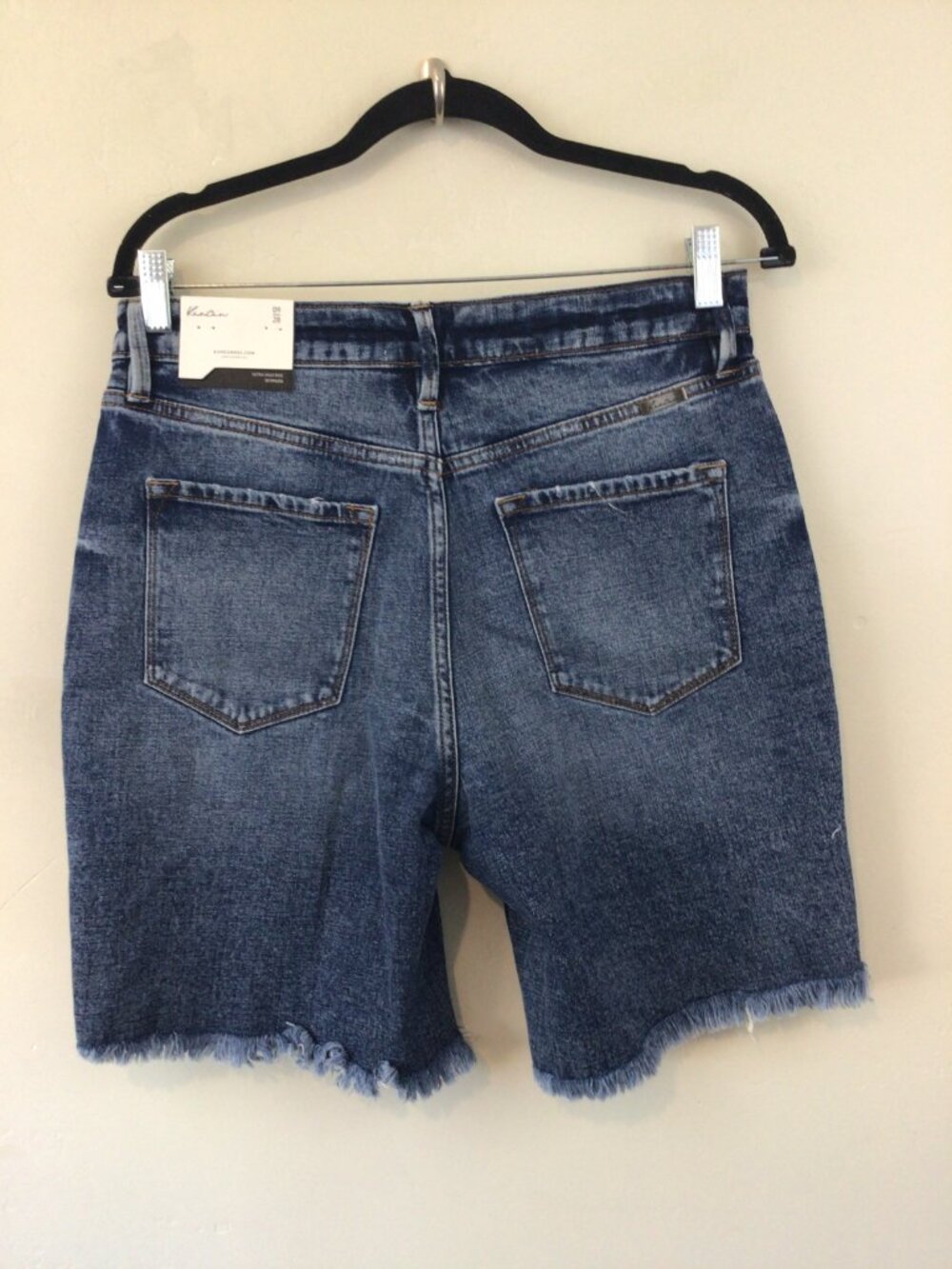 3/$10💕 NWT Rancan Ultra High Rise Bermuda Denim Distressed Jean Shorts - Picture 6 of 7